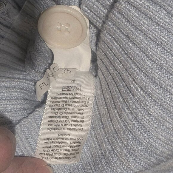 Womens Tweed Cardigan Sweater XL  Button Light Blue Clueless Preppy Checked - Picture 6 of 8